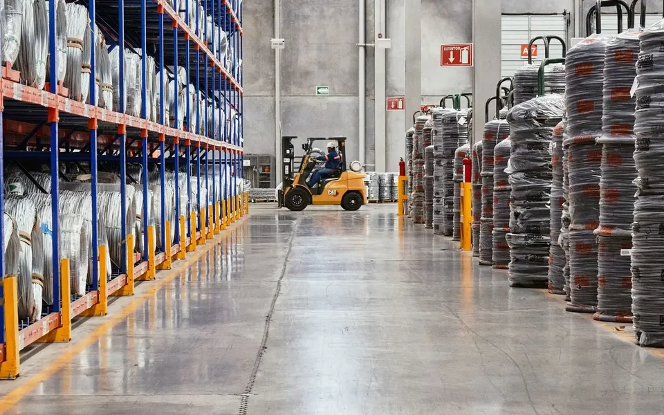 Forklift di gudang industri